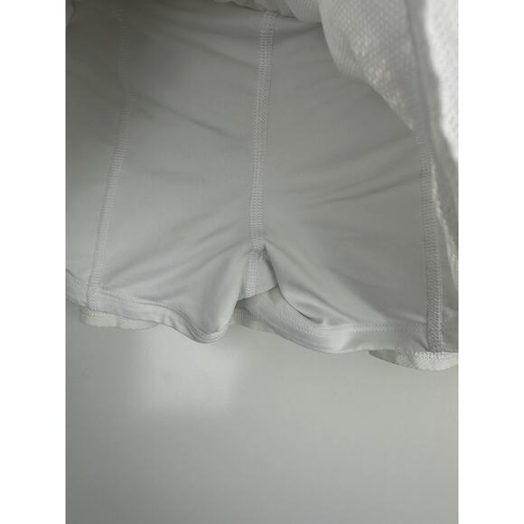 Lululemon Run Nothing to Hide Mini Micro Skort Skirt Shorts Tiered White Size 6 - Picture 7 of 16